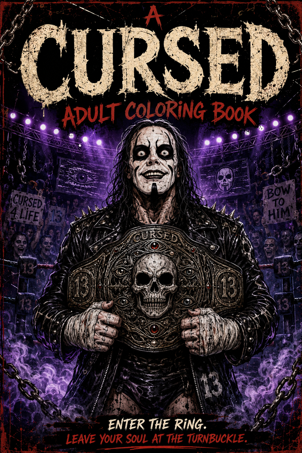 Cursed adult coloring book cover